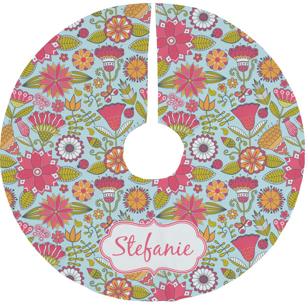 Custom Wild Flowers Tree Skirt (Personalized)