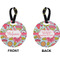 Wild Flowers Circle Luggage Tag (Front + Back)