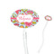 Wild Flowers 7" Oval Plastic Stir Sticks - Clear (Personalized)