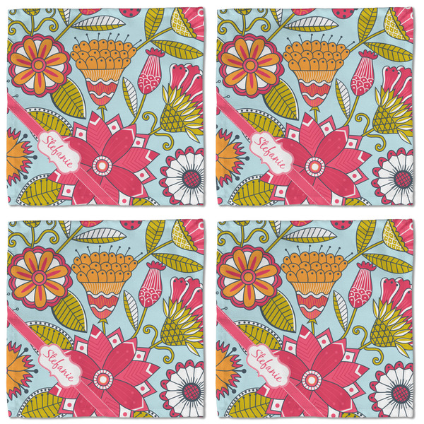 Wild Flowers Cloth Napkins - Personalized Lunch (APPROVAL) Set of 4