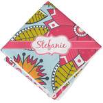 Wild Flowers Cloth Cocktail Napkin - Single w/ Name or Text