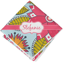 Wild Flowers Cloth Cocktail Napkin - Single w/ Name or Text