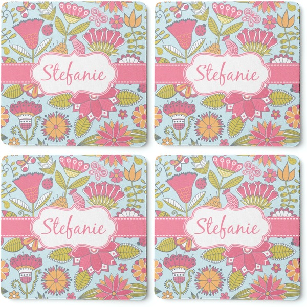 Wild Flowers Coaster Rubber Back - Apvl