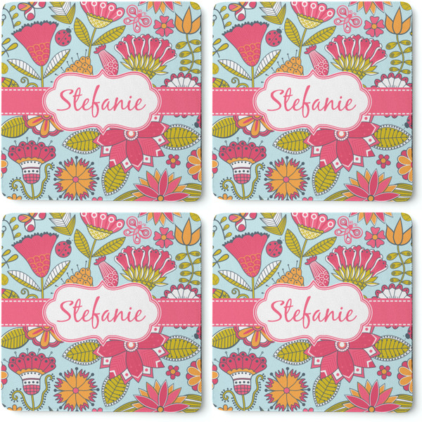 Wild Flowers Coaster Rubber Back - Apvl