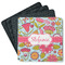 Wild Flowers Square Rubber Backed Coasters - Set of 4 (Personalized)
