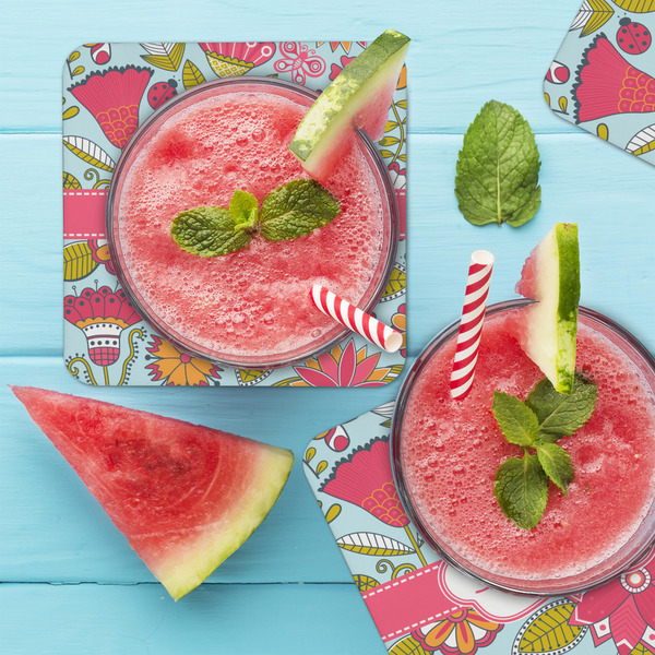 Wild Flowers Coaster Set - LIFESTYLE