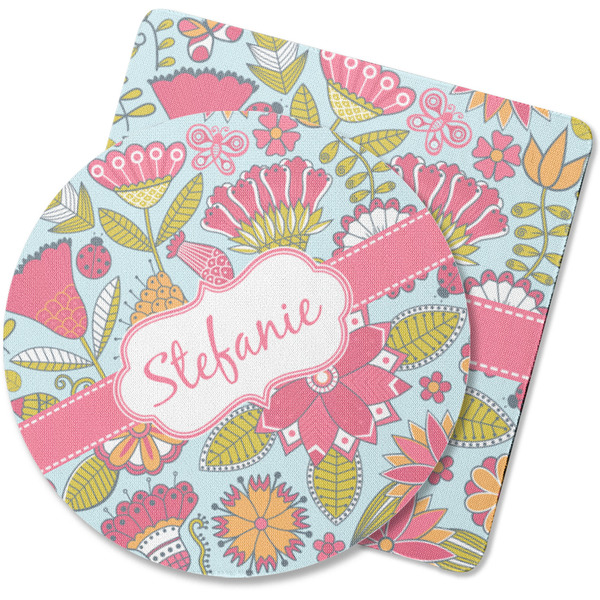 Custom Wild Flowers Rubber Backed Coaster (Personalized)