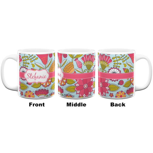 Wild Flowers Coffee Mug - 11 oz - White APPROVAL