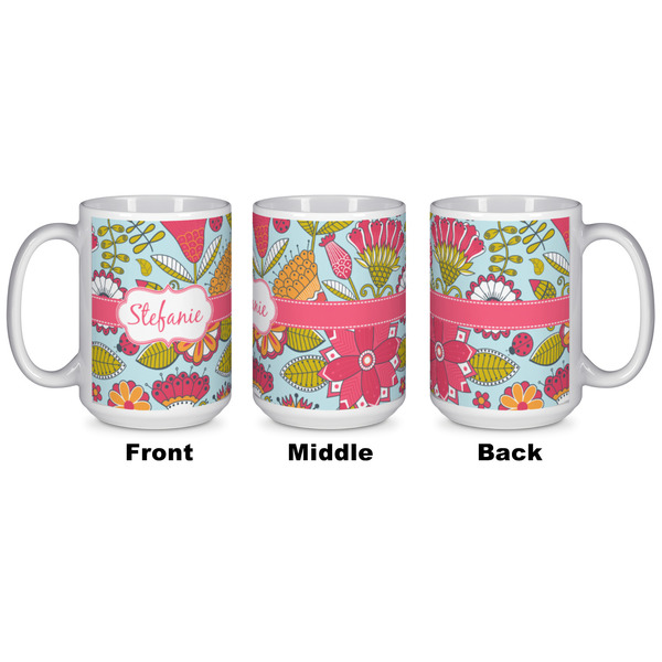 Wild Flowers Coffee Mug - 15 oz - White APPROVAL