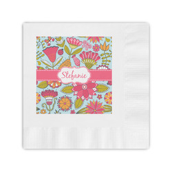 Wild Flowers Coined Cocktail Napkins (Personalized)