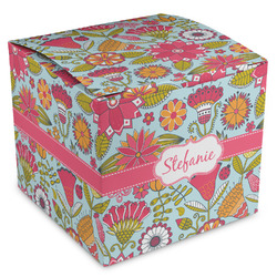 Wild Flowers Cube Favor Gift Boxes (Personalized)
