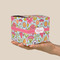 Wild Flowers Cube Favor Gift Box - On Hand - Scale View