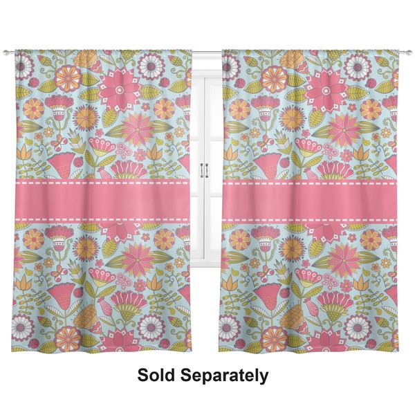 Wild Flowers Curtain 112x80 - Lined