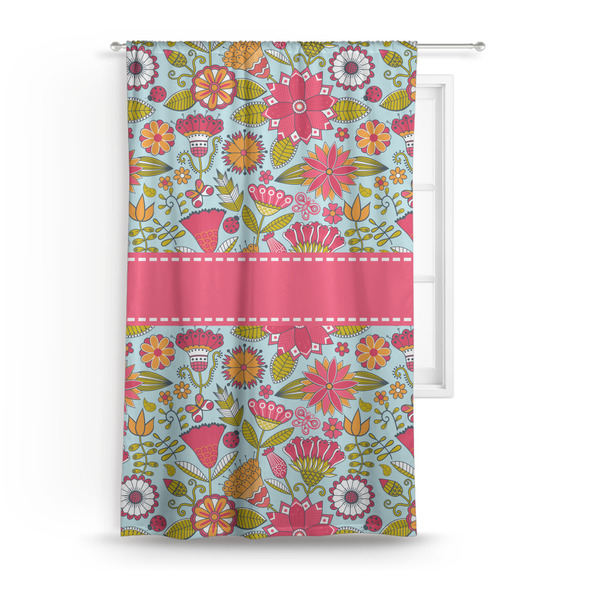 Custom Wild Flowers Curtain Panel - Custom Size