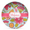 Wild Flowers Microwave Safe Plastic Plate - Composite Polymer (Personalized)