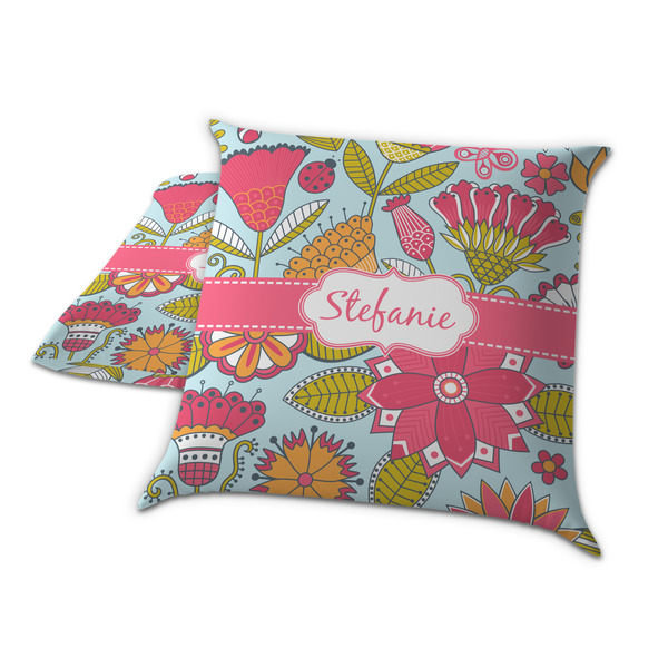 Wild Flowers Decorative Pillow Case - TWO