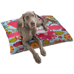 Wild Flowers Dog Bed - Large w/ Name or Text