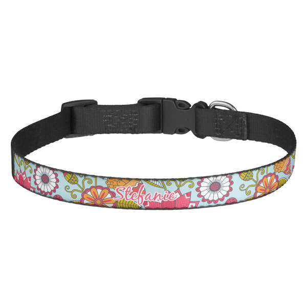 Custom Wild Flowers Dog Collar - Medium (Personalized)