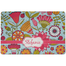 Wild Flowers Dog Food Mat w/ Name or Text