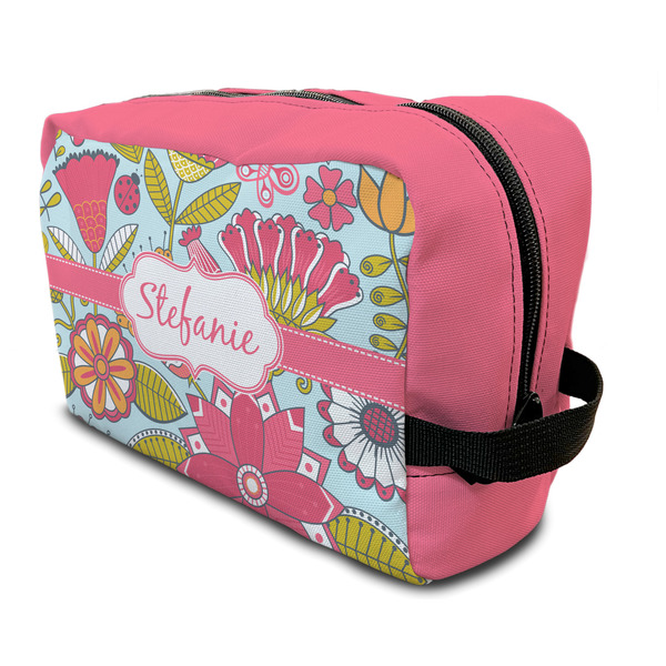 Custom Wild Flowers Toiletry Bag / Dopp Kit (Personalized)