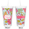 Wild Flowers Double Wall Tumbler with Straw - Approval