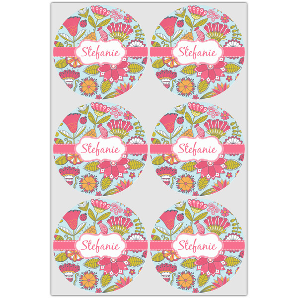 Wild Flowers Drink Topper - XLarge - Set of 6