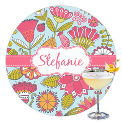 Wild Flowers Printed Drink Topper - 3.5" (Personalized)