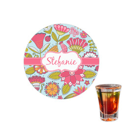 Wild Flowers Printed Drink Topper - 1.5" (Personalized)