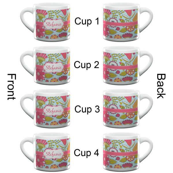 Wild Flowers Espresso Cup - 6oz (Double Shot Set of 4) APPROVAL