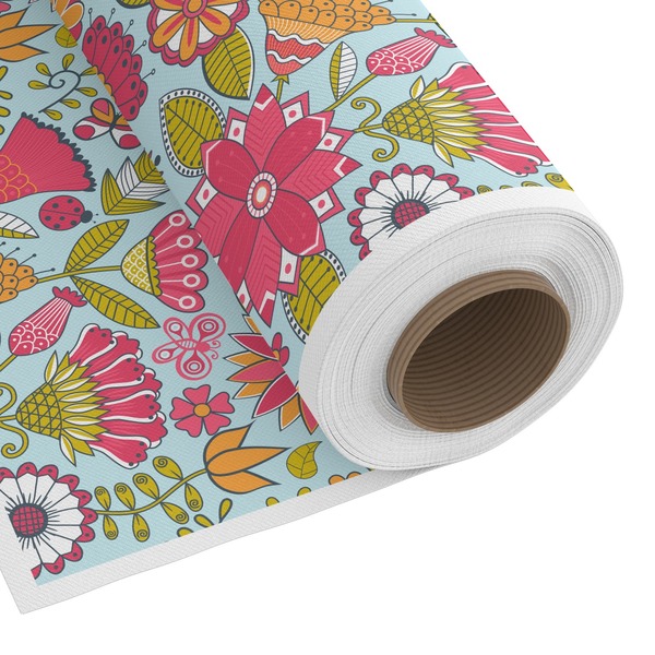 Custom Wild Flowers Fabric by the Yard - Spun Polyester Poplin