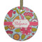 Wild Flowers Frosted Glass Ornament - Round