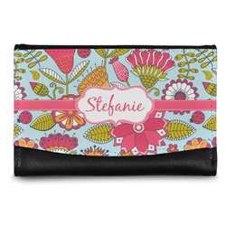 Wild Flowers Genuine Leather Women's Wallet - Small (Personalized)