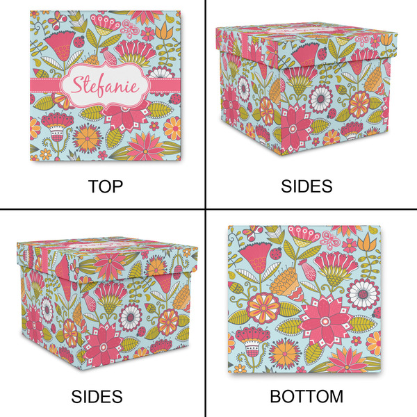 Wild Flowers Gift Boxes with Lid - Canvas Wrapped - Large - Approval