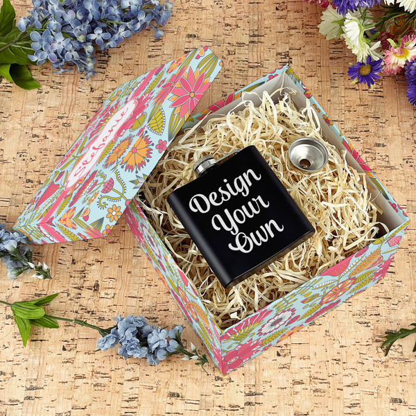 Wild Flowers Gift Boxes with Lid - Canvas Wrapped - Large - In Context