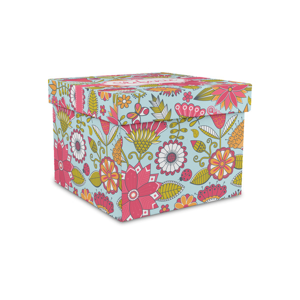 Custom Wild Flowers Gift Box with Lid - Canvas Wrapped - Small (Personalized)
