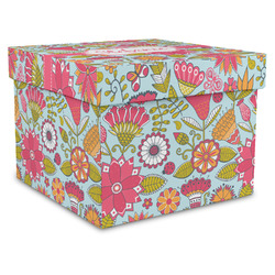 Wild Flowers Gift Box with Lid - Canvas Wrapped - X-Large (Personalized)