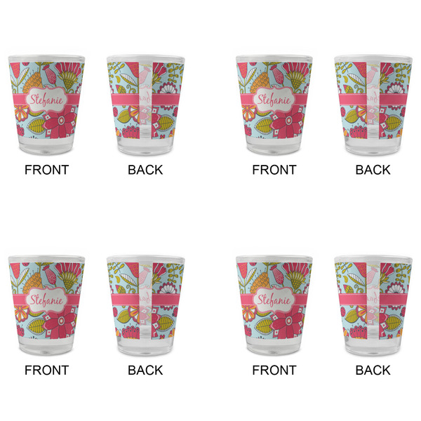 Wild Flowers Glass Shot Glass - Standard - Set of 4 - APPROVAL