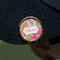 Wild Flowers Golf Ball Marker Hat Clip - Gold - On Hat