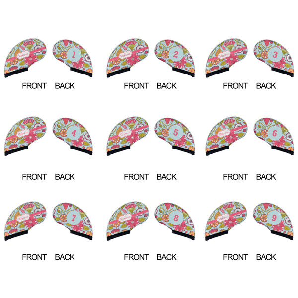 Wild Flowers Golf Club Covers - APPROVAL (set of 9)