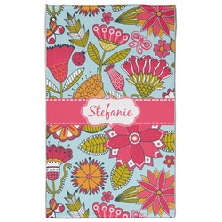 Wild Flowers Golf Towel - Poly-Cotton Blend - Large w/ Name or Text