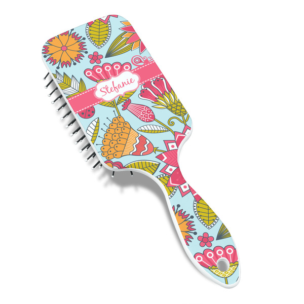 Wild Flowers Hair Brush - Angle View
