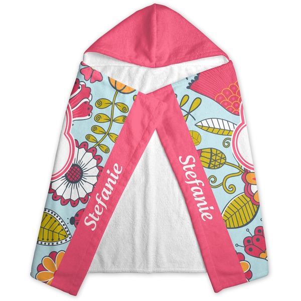 Wild Flowers Hooded Towel - Folded