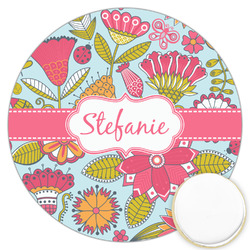 Wild Flowers Printed Cookie Topper - 3.25" (Personalized)