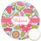 Wild Flowers Printed Cookie Topper - 3.25" (Personalized)