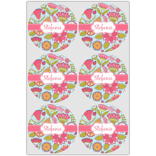 Wild Flowers Icing Circle - Large - Set of 6