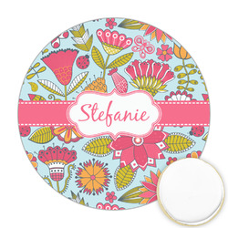 Wild Flowers Printed Cookie Topper - Round (Personalized)