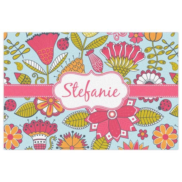 Wild Flowers Indoor / Outdoor Rug - 2'x3' - Front Flat