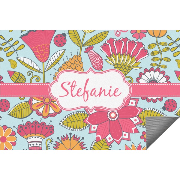 Custom Wild Flowers Indoor / Outdoor Rug - 3'x5' (Personalized)