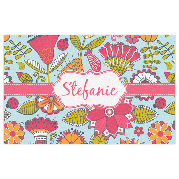 Wild Flowers Indoor / Outdoor Rug - 5'x8' - Front Flat