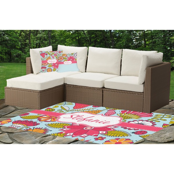Wild Flowers Outdoor Mat & Cushions